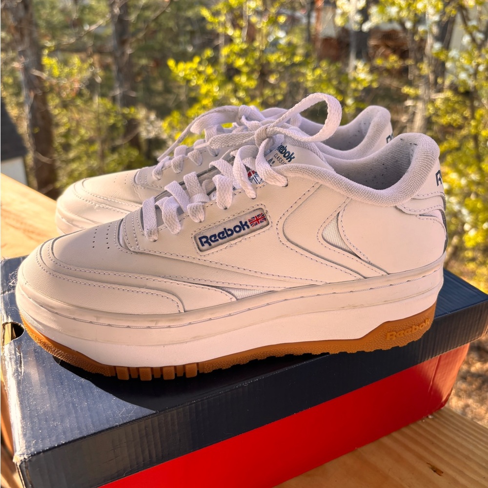 Reebok Club C White platform Sneakers